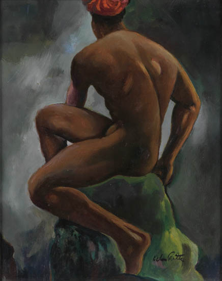 WILLIAM SYLVESTER CARTER (1909 -1996) Untitled (Seated Nude).